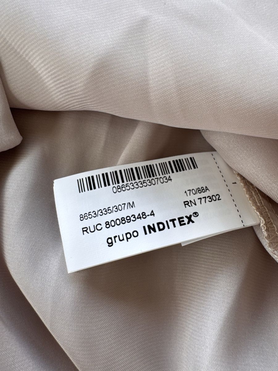 Zara Camicette: NEU Zara Satinbluse in Beige Gr. M – Nuovo e nell'imballaggio originale da Altendorf venduto da PiaLang 3