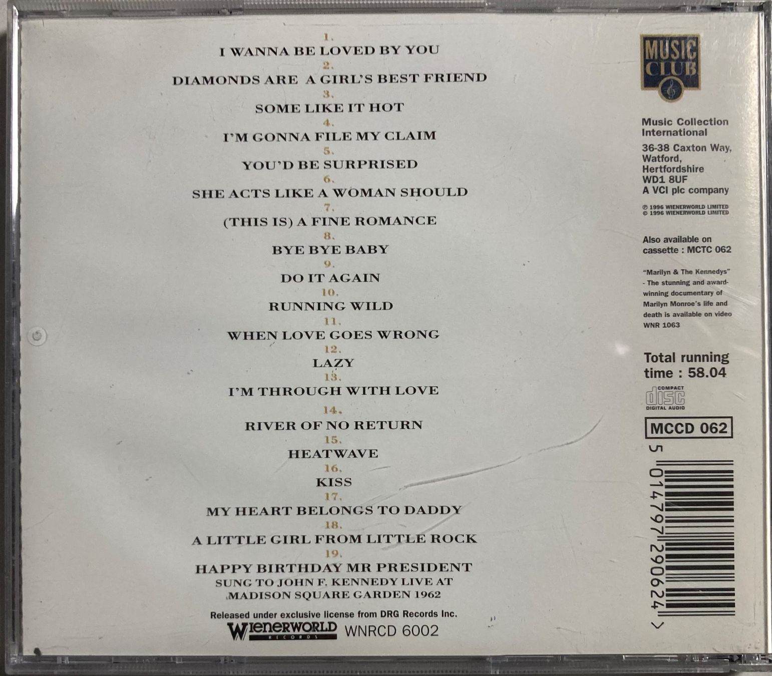 CD: MARILYN MONROE - THE ESSENTIAL RECORDINGS – Usato da Poliez-Pittet venduto da Newtown-Records 1