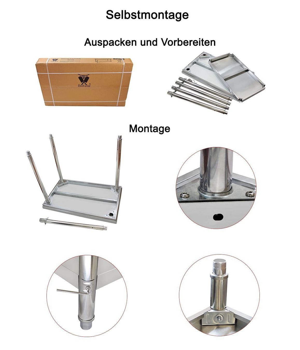 Sonstiges für die Gastronomie & Hotel: Beeketal BA200a Gastro Edelstahltisch – Neu und originalverpackt aus Bottighofen von zaap 5
