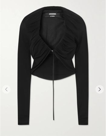 Jacquemus Black Long Sleeve Top - Size 34