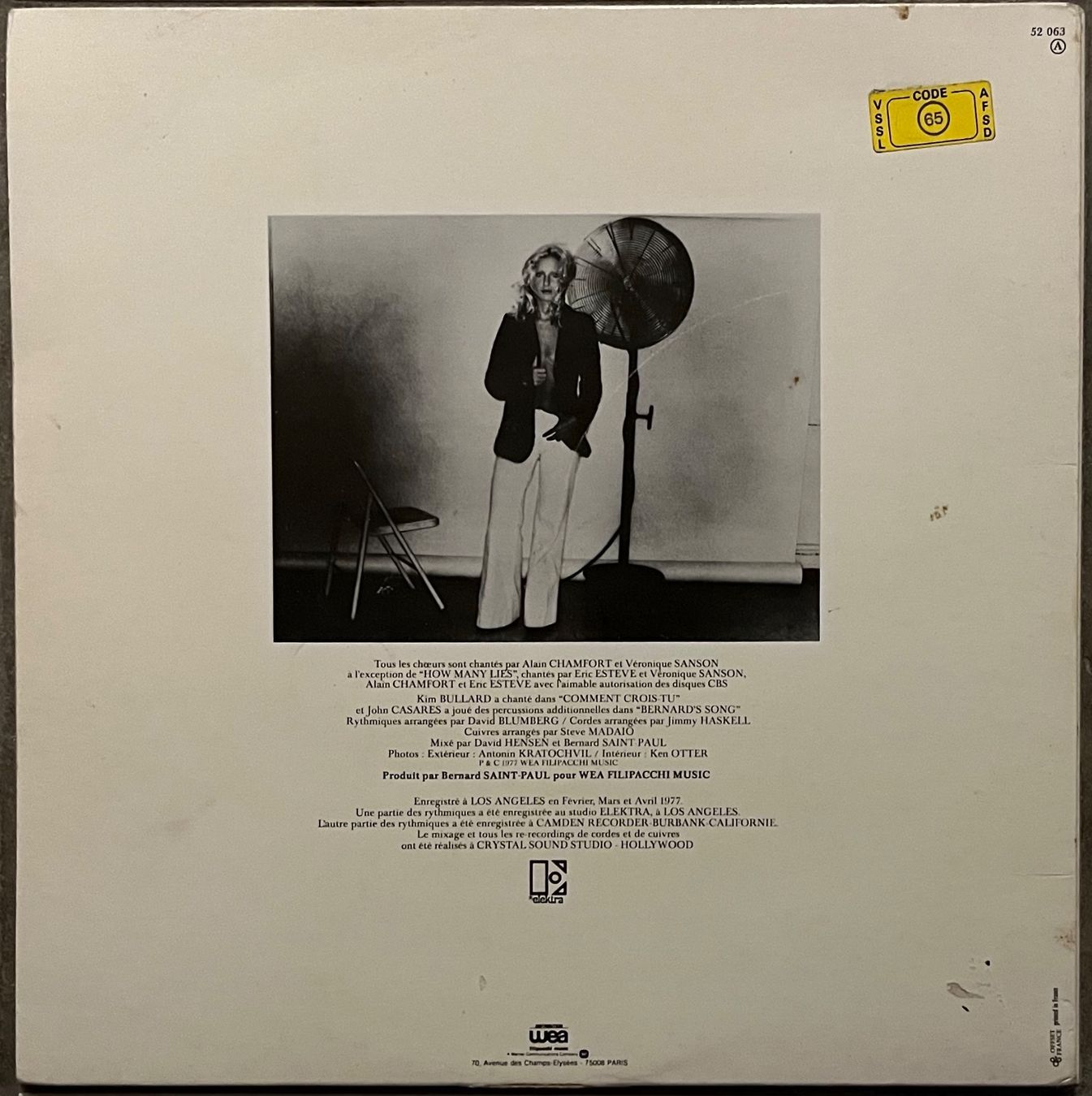 Dischi in vinile: VERONIQUE SANSON - HOLLYWOOD - 33 Tours – Usato da Bussigny venduto da vinyl-pas-cher 2