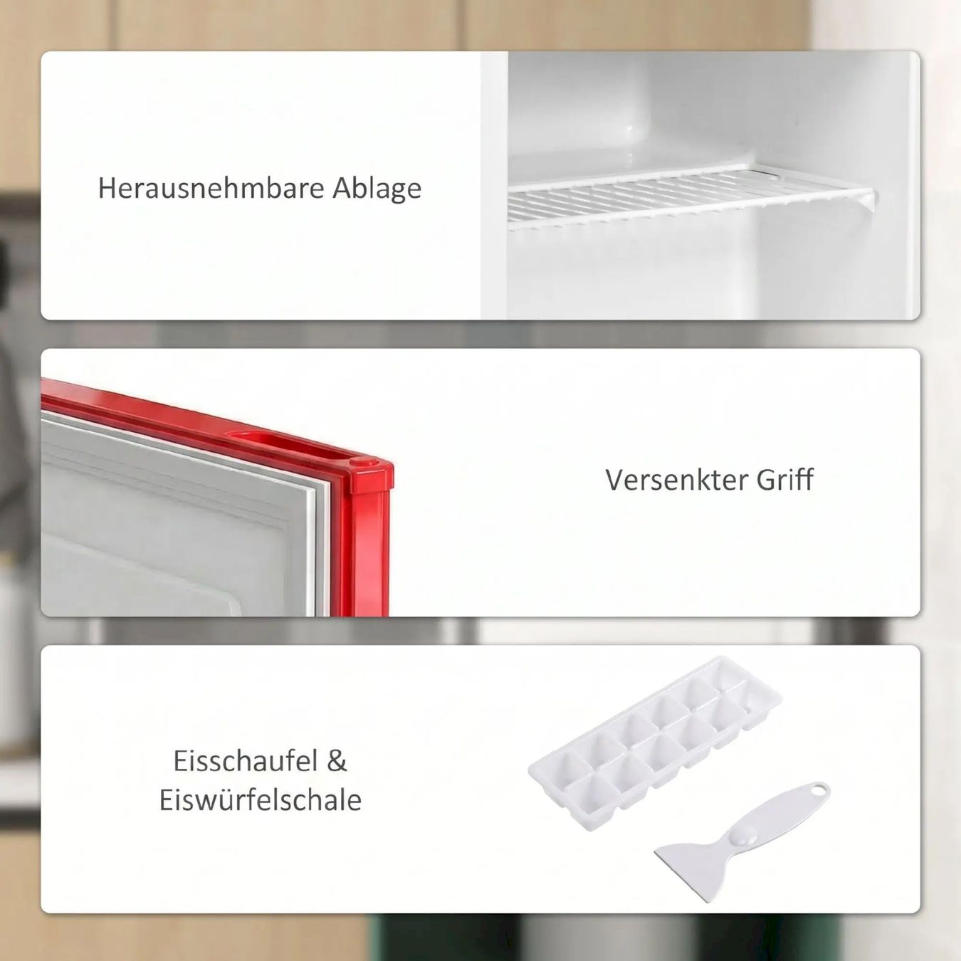 Kühlschränke & Kühlen: HOMCOM Mini-Gefrierschrank 35L rot – Neu und originalverpackt aus Bottighofen von zaap 6