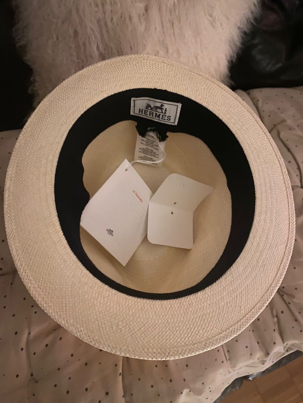 Hermès Copricapi, berretti & cappellini: Hermes Panamahut Original Gr.59 – Nuovo e nell'imballaggio originale da Zürich venduto da NNK28 6