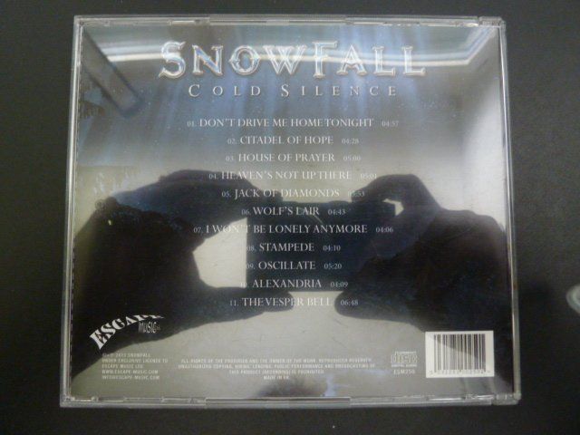 CD: Snowfall - Cold Silence  (Escape Music) – Usato da Au ZH venduto da sikoku 2