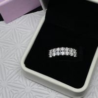 Moissanite Ring, Silber 1.4ct - Gr. 59