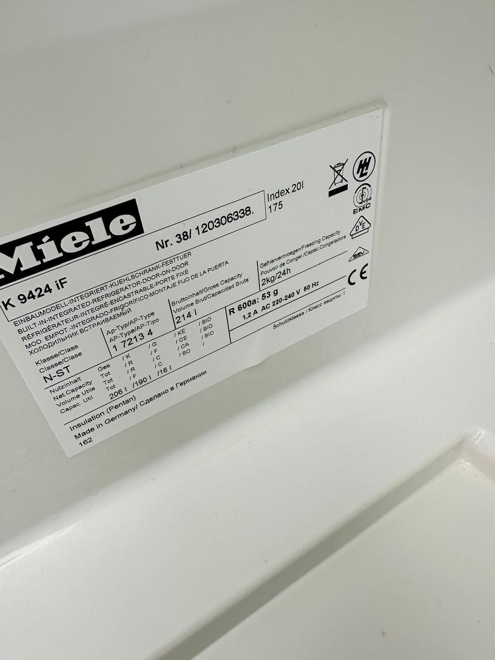 Miele Frigoriferi: Kühlschrank Einbaukühlschrank  Miele – Usato da Spreitenbach venduto da Space_X 9