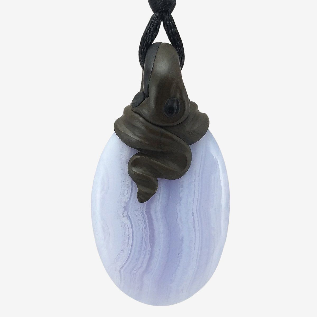 Minerali & Pietre curative: Chalcedon Stein Anhänger mit Amethyst – Nuovo e nell'imballaggio originale da Meilen venduto da Kaleidoskopia 2