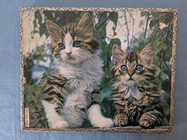 Holzpuzzle Baby Katzen, Herstellung CH, 80 Teile