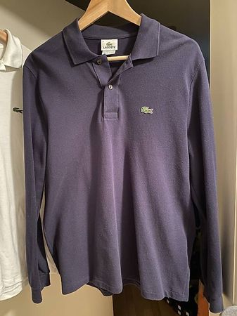 Lacoste Polo langarm,Gr. 4 (M) Blau, Original 