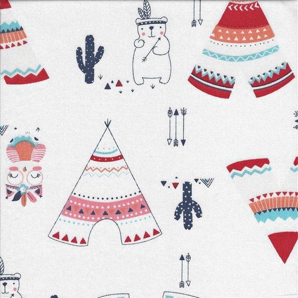 Stoffe: Fat quarter/Coupon patchwork-couture Petits Indiens rose – Neu und originalverpackt aus Gland von san_xz5j 4