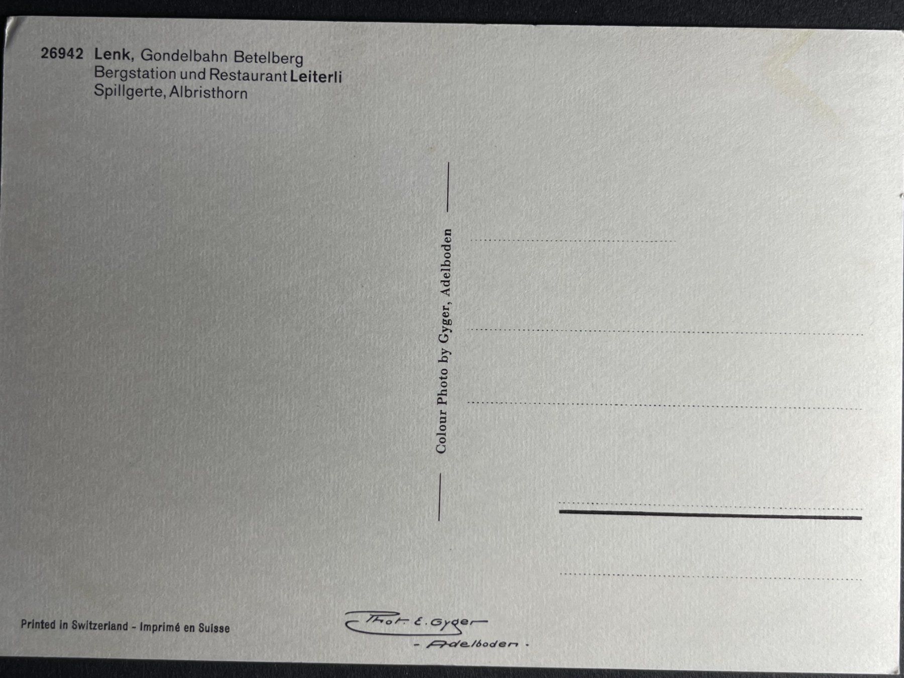 Cartoline postali: Lenk, Gondelbahn Betelberg – Usato da Steg VS venduto da danwer74 1
