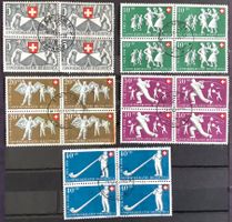 1951 Pro Patria 4er Blöcke Serie  gestempelt