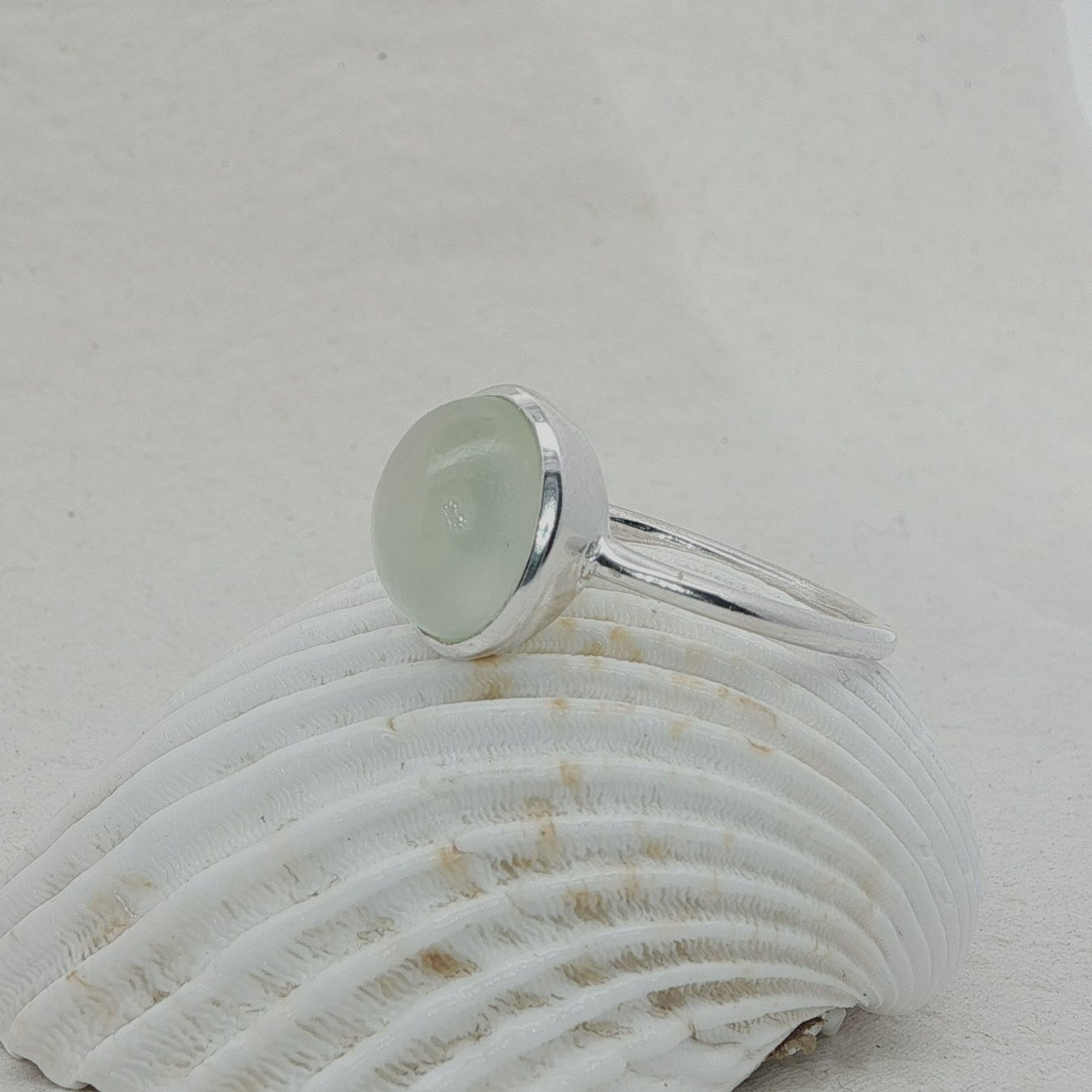 Olga Ribler Anelli: Unikate Silber Ring 925 mit Prehnit Grösse 59 – Nuovo (secondo la descrizione) da Luzern venduto da Schmuckoutlet 4