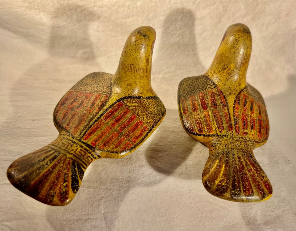 2 oiseaux en terra cota peint main, vintage (Gebraucht) in Genève für
