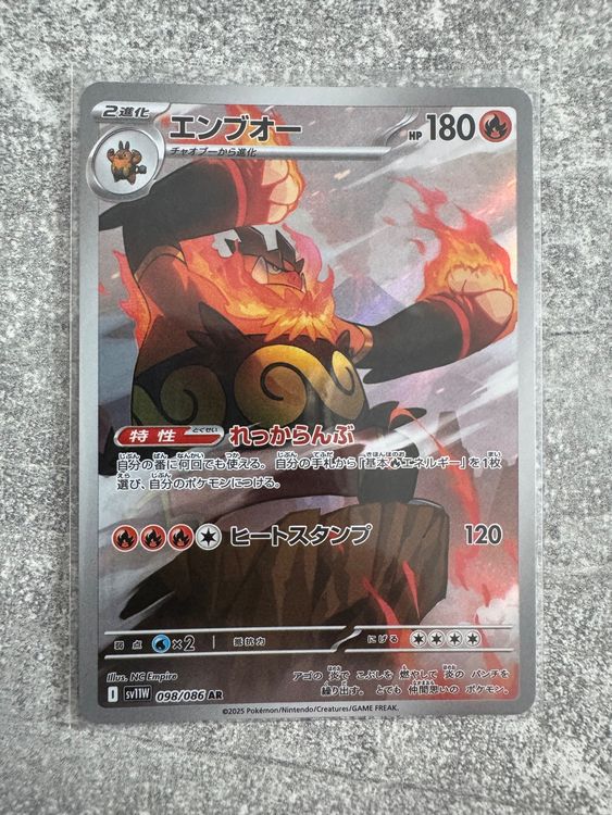 Pokémon TCG Tepig Card 096/086 Japanese White Flare AR