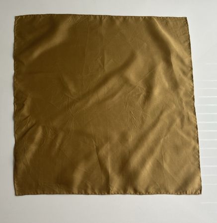 Silk Scarf Golden Colour 100% Hand Rolled New