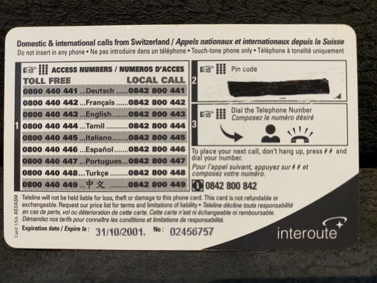 Telefon- & Taxkarten: Teleline – Gebraucht aus Lausanne von babacard10 1