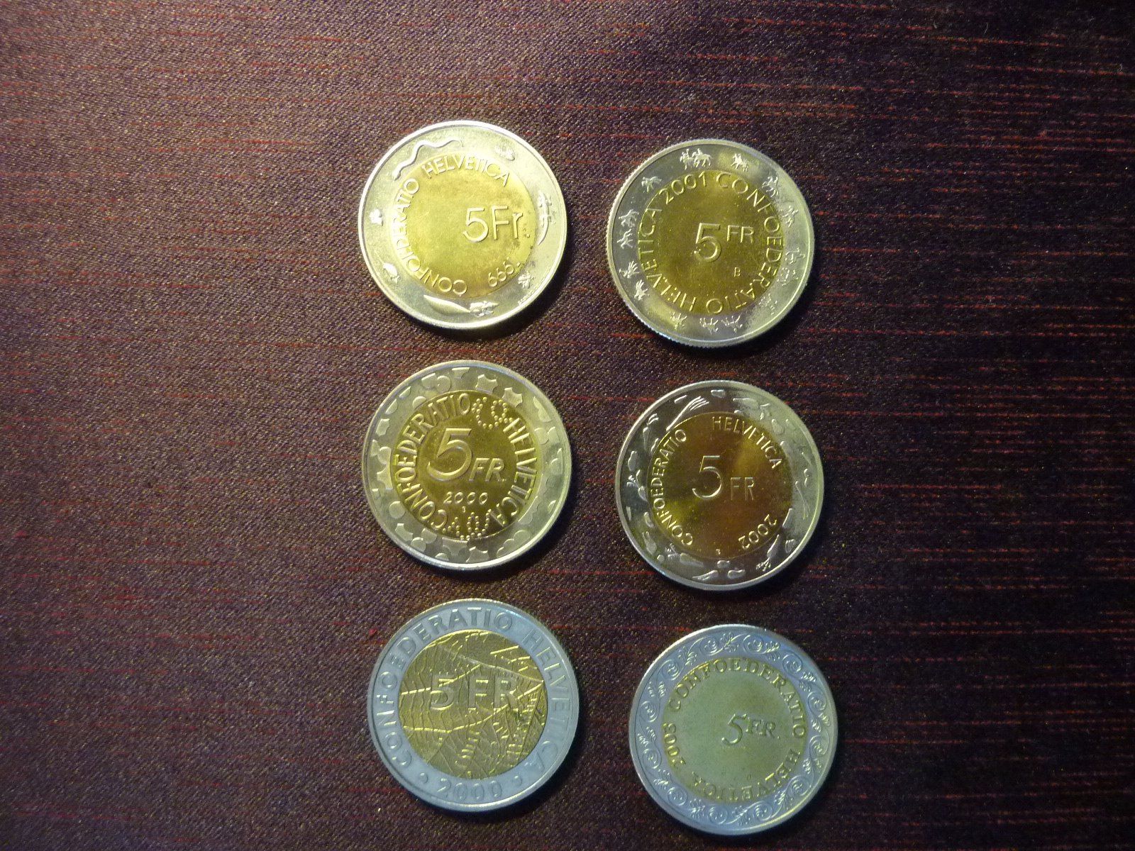 Tutti le monete: 5 Franken Gedenkmünzen bicolor – Usato da Altstätten SG venduto da Toscana1 1