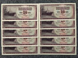 Belgrad 1978 - Jugoslawien - 10x20 Dinara UNC - Schiff