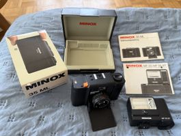 Minox 35 ML SAMMLER-SET mit OVP, Anleitung, Blitz-teildefekt