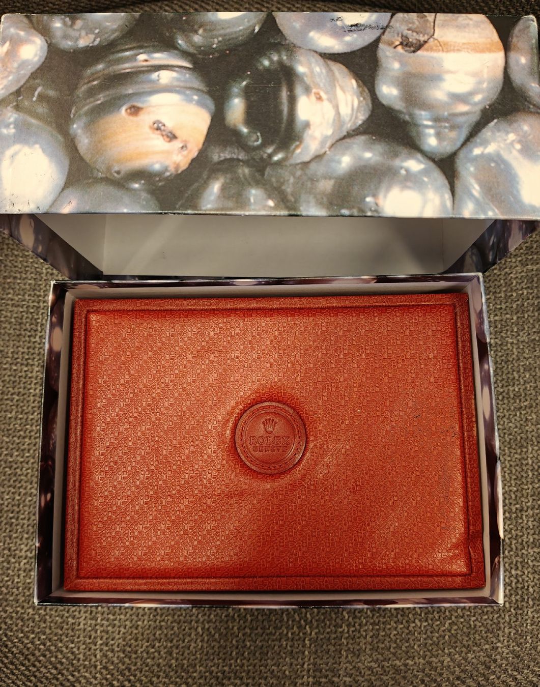 Scatole porta orologi: ROLEX Uhrenbox Original Red Leather Box – Usato da Wangen an der Aare venduto da RetroKontor