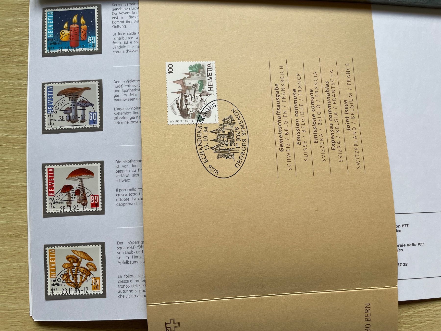 Tutti i francobolli: Carnet timb. 1994 prix poste 36.- SBK 85.- – Usato da Sonceboz-Sombeval venduto da Comment2 1