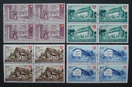 PP 1949, Serie Viererblöcke B42-B45, Ersttag italienisch