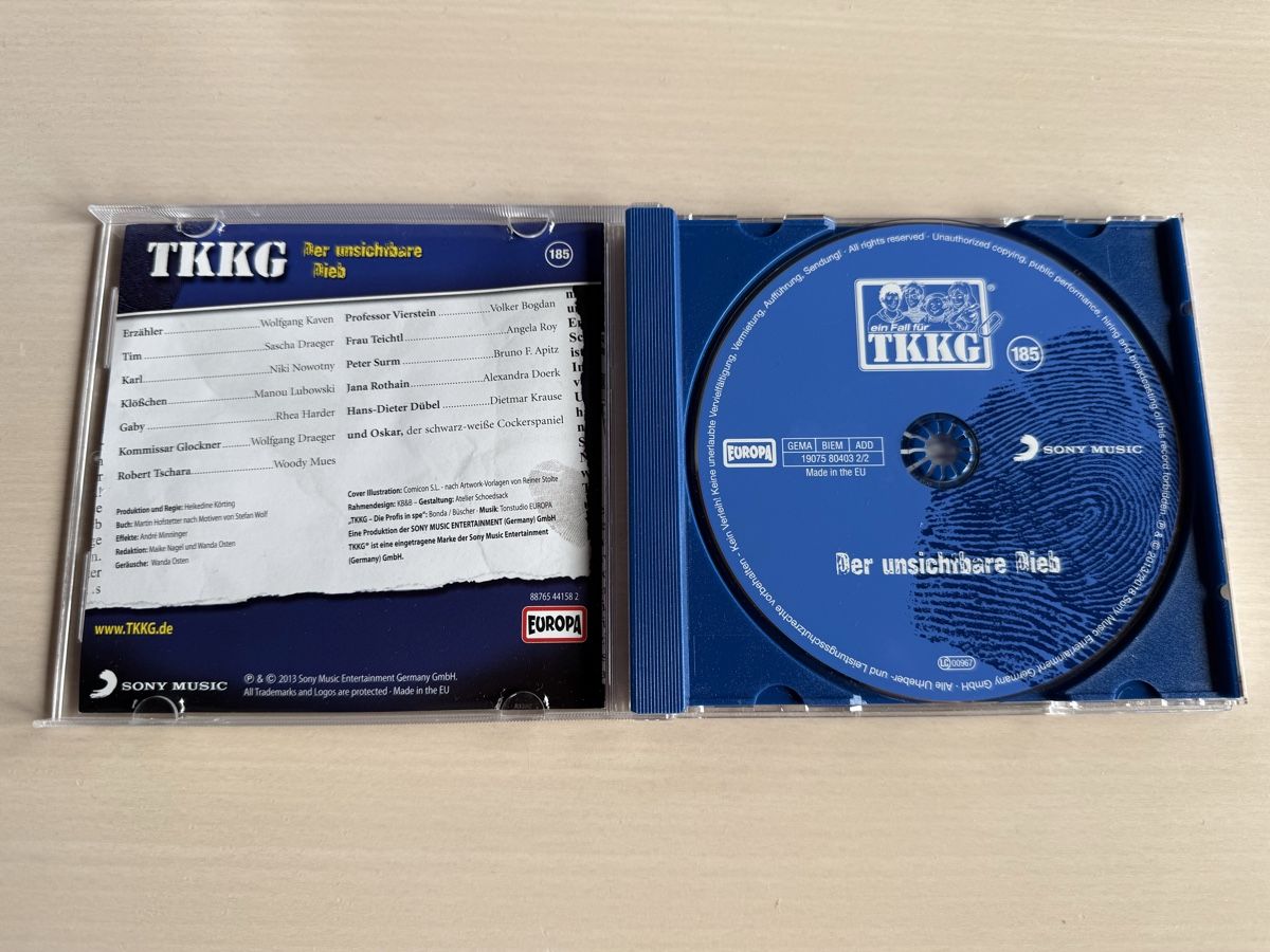 CDs: TKKG - Der unsichtbare Dieb, Folge 185 – Gebraucht aus Oberried Brienz von Chyara 2