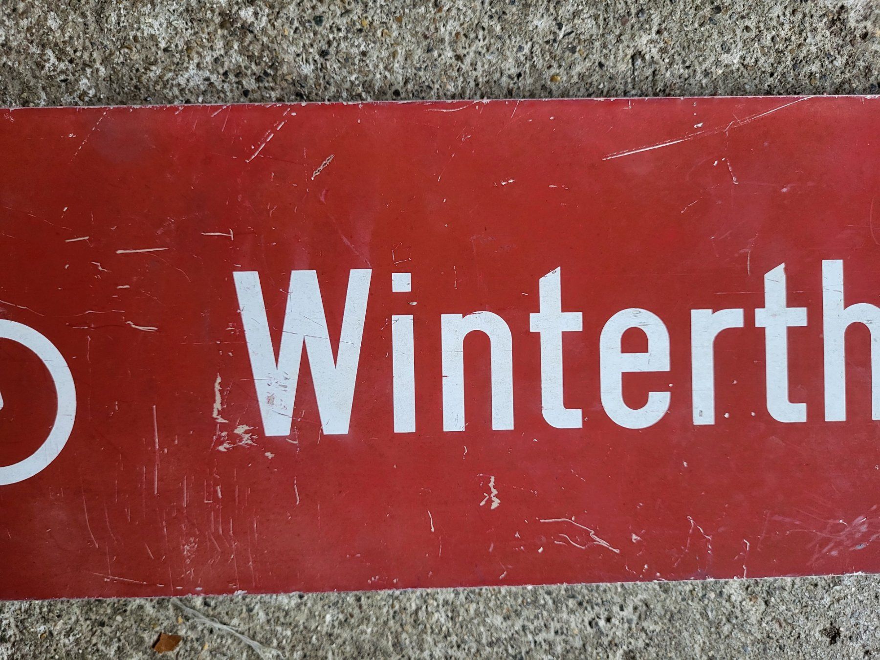 Insegne: Einzigartiger Velo wegweiser winterthur 60x15x2cm – Usato da Turbenthal venduto da kai_6277 3