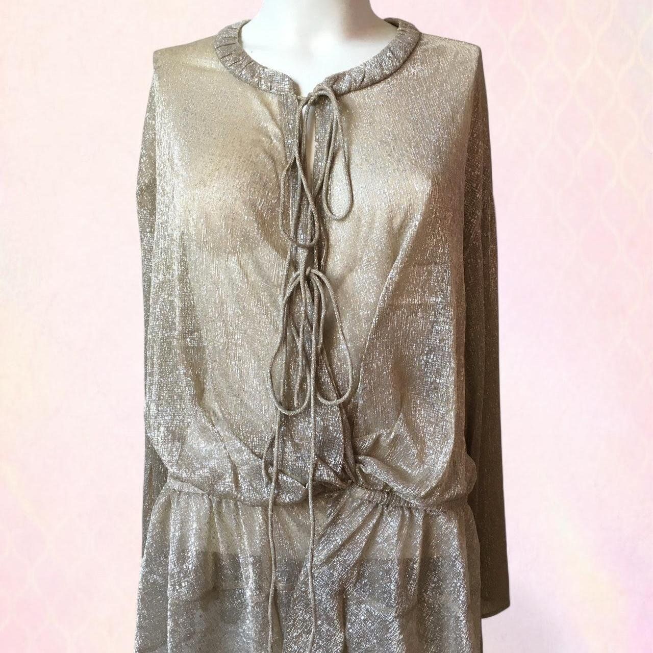 Iro Top: Blouse dorée metalique IRO - taille 42 – Usato da Troinex venduto da Irisglo