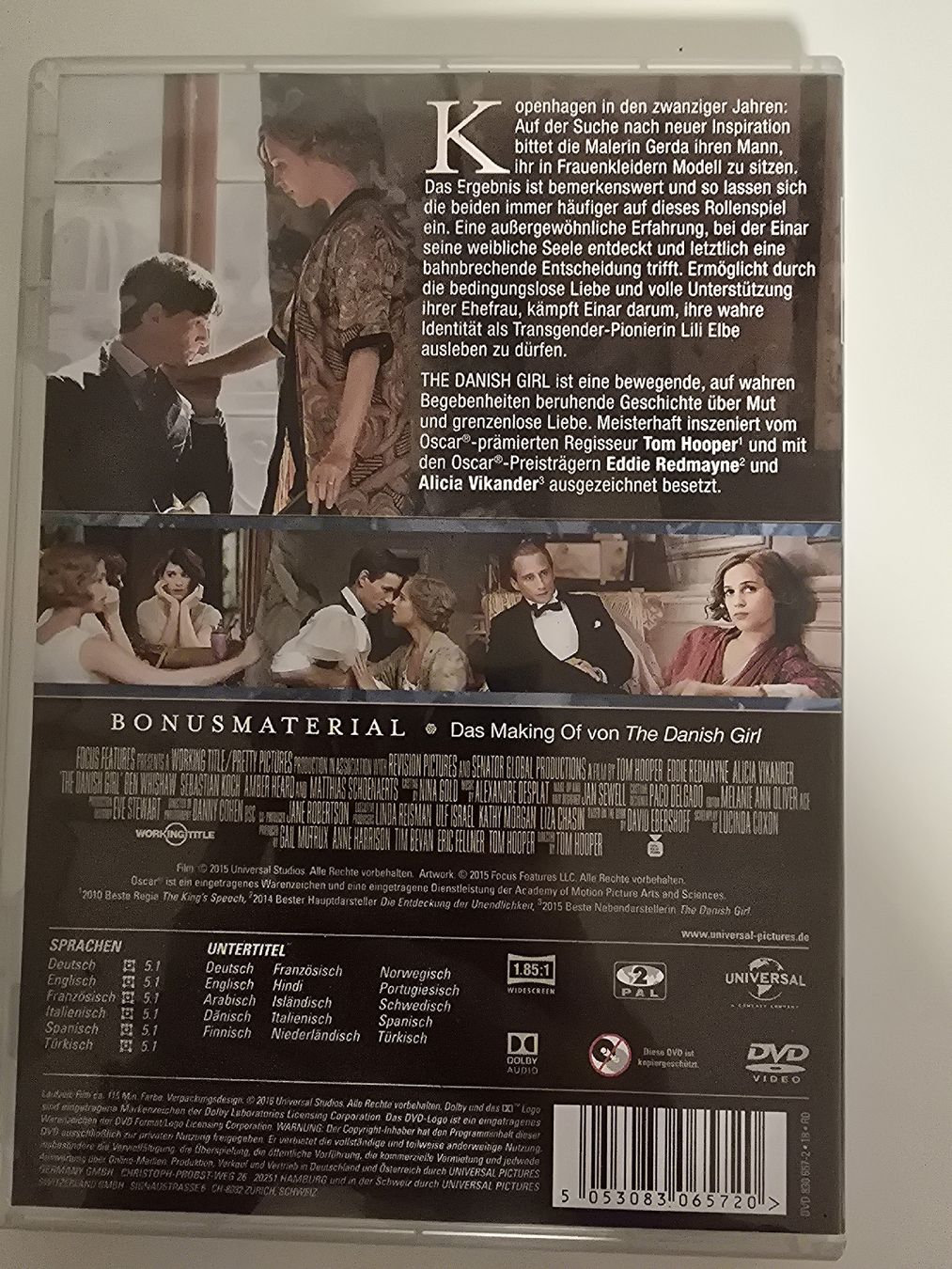 Tutti i DVDs: DVD - The Danish Girl – Usato da Regensdorf venduto da isatoby9591 1