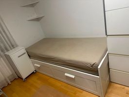 IKEA BRIMNES Tagesbett/2 Schubladen/2 Matratzen