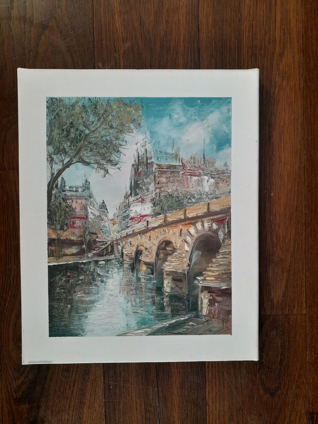 Dipinti: Ölgemälde Paris Brücke, Tasko Kordalov – Usato da Rossrüti venduto da Hansi778