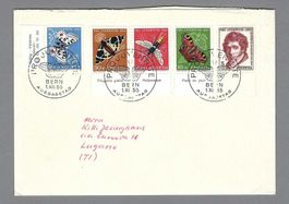 FDC PJ 1955, ET-0 BERN, TEIL MIT TABS