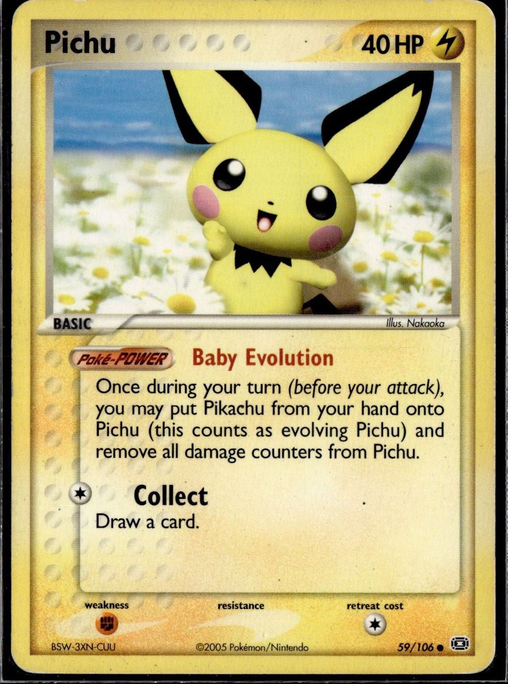 Pokémon Carte collezionabili: Pichu 59/106 EX Emerald 2005 Pokémon – Usato da Zürich venduto da pokemon_cards