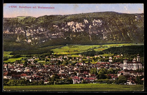 Cartoline postali: AK Solothurn, Mit Weissenstein – Usato da Berlin venduto da bartko-reher
