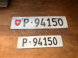 2x Nummernschild Post PTT 94150 ausrangiert
