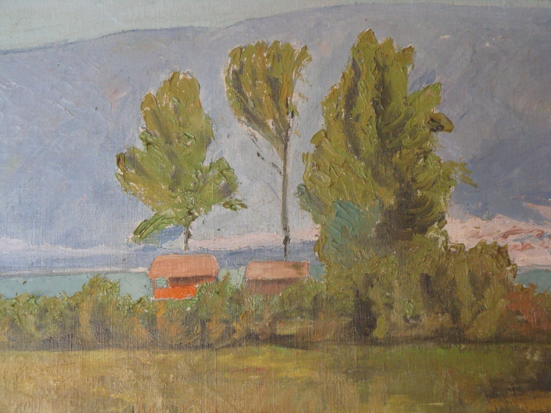 Gemälde: Originalgemälde, Cudrefin, Öl/Leinwand, 1932 – Gebraucht aus häusernmoos von buc_8ftk 3