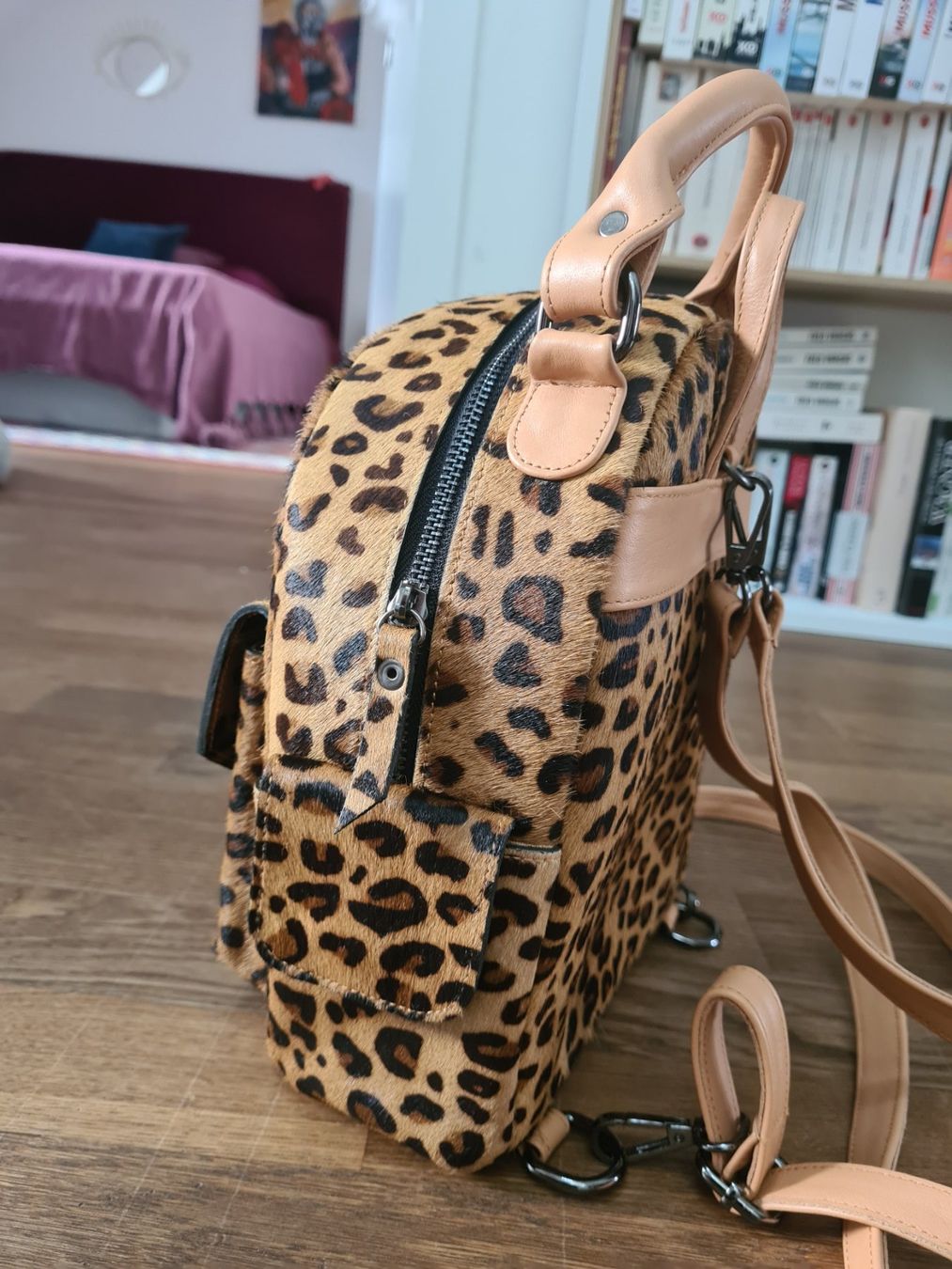 Zaini: Handmade NEW leather backpack leopard print – Nuovo (secondo la descrizione) da Zürich venduto da monadiederich 1
