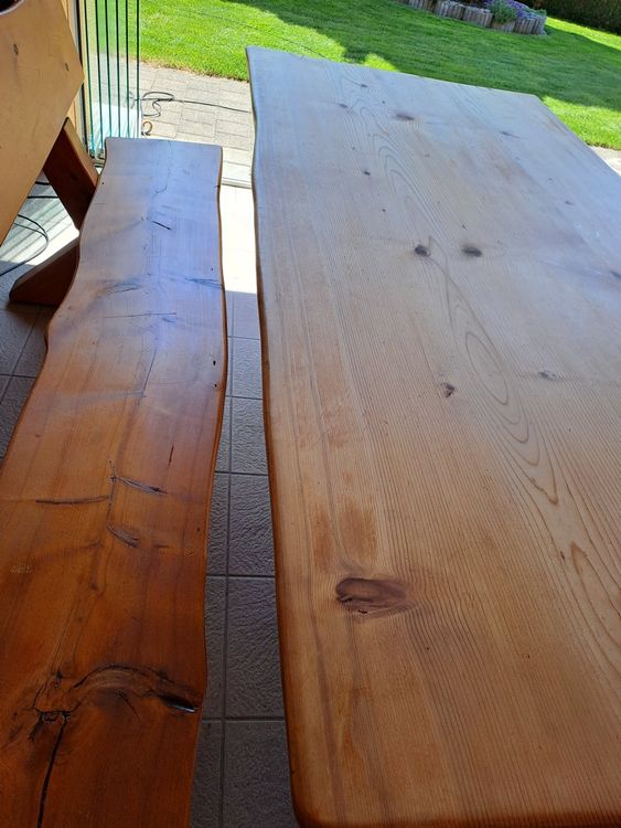 Set di tavolo e panche: Tischset aus massivem Tannenholz / echtes Handwerk / Unikat – Usato da Andwil TG venduto da Natur5 4