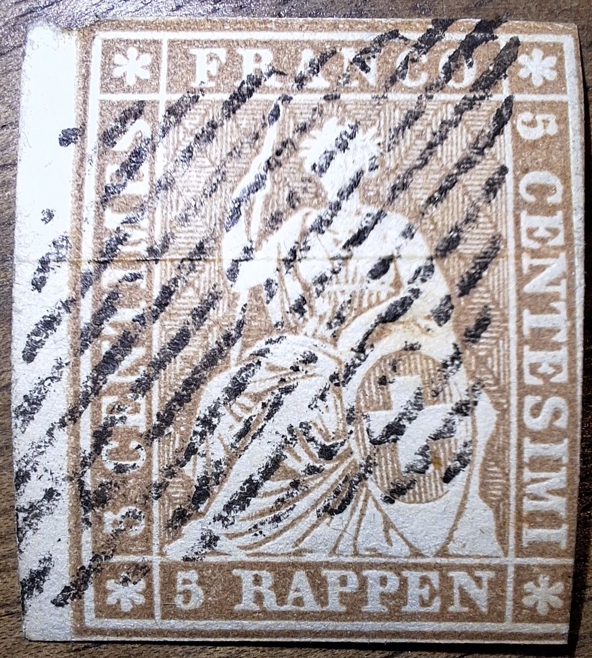 Alle Briefmarken: Strubel 22C Kat. 150.-  – Gebraucht aus Balgach von SIMEON27