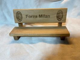 Ac Milan mini Deko Holzbank Tischdeko aus Holz