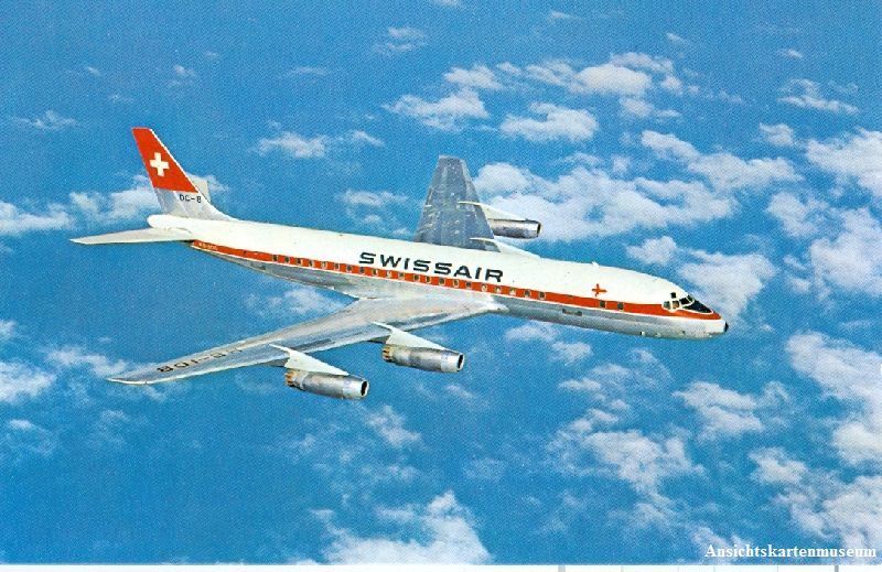 Ansichtskarten: Swissair - DC 8  + ca. 1970 – Gebraucht aus Emmenbrücke von teestube