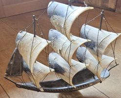 Segelschiff Deko Modell handgefertigt guter Zustand