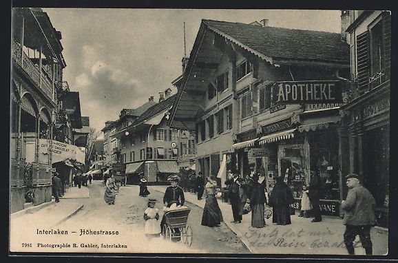 Cartoline postali: Interlaken, Partie in der Höhestrasse – Usato da Berlin venduto da bartko-reher