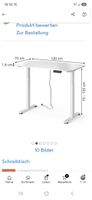 Schreibtisch weiss höhenverstellbar 120x70cm 1 Monat alt