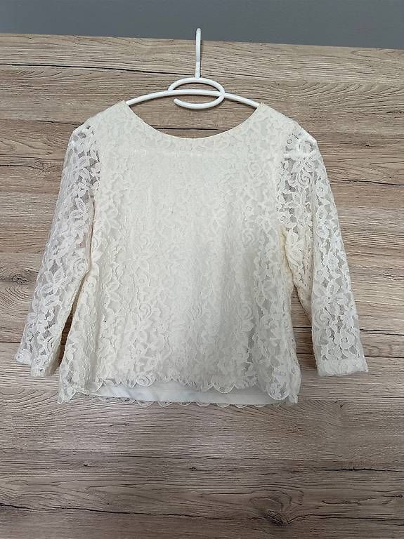 Camicette: Spitzenbluse Damen Gr. S/36  Creme – Usato da Arnegg venduto da lar_v5qm