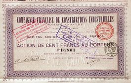 Cie Française de Constructions Industrielles SA, Paris 1918