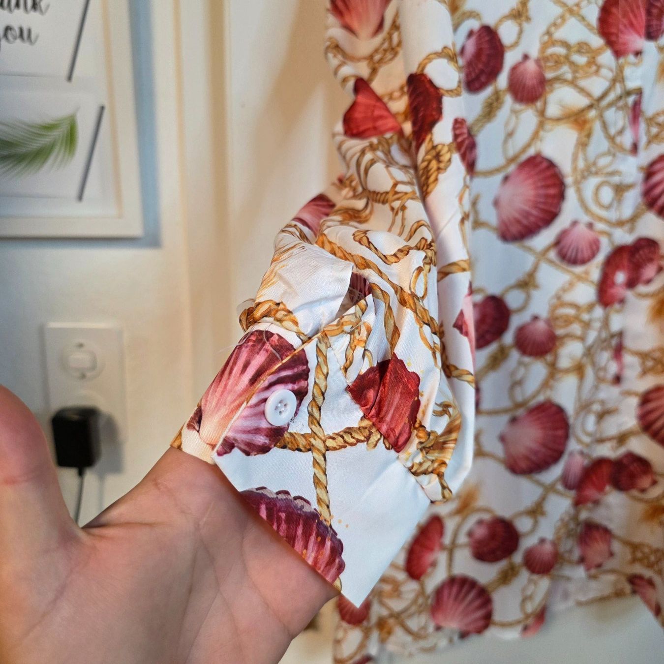 Vestiti: Sommer Hemdblusenkleid M Muschelprint – Usato da Wald ZH venduto da CapLux 3