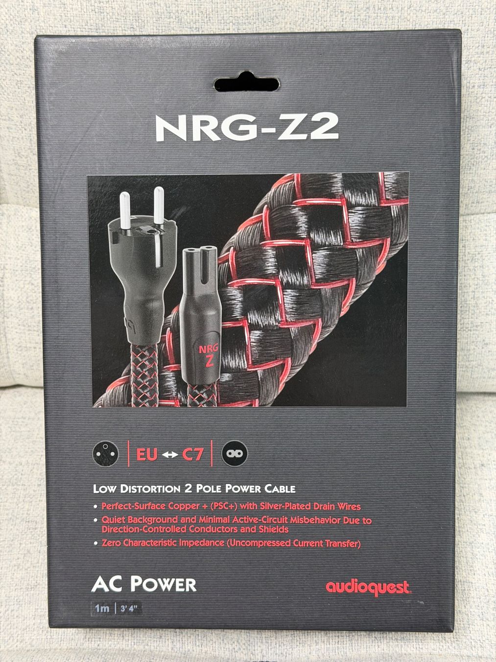 AudioQuest Cavi: Audioquest NRG-Z2 Netzkabel/Stromkabel C7/Schuko 1m – Usato da Riehen venduto da Nyenhuis 1